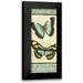Pela Studio 12x24 Black Modern Framed Museum Art Print Titled - Butterfly Patchwork II