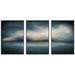 wall26 Framed Canvas Print Wall Art Set Storm Cloud Dark Blue Skyline Nature Wilderness Illustrations Modern Art Rustic Scenic Relax/Calm Multicolor for Living Room Bedroom Office - 16 x24&quo