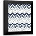 Grey Jace 19x24 Black Modern Framed Museum Art Print Titled - Star chevron