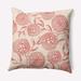 Simply Daisy 20 in x 20 in Vintage Pink Blush Coral Polyester Throw Pillow