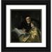 Jan Lievens 12x13 Black Ornate Wood Framed Double Matted Museum Art Print Titled: Prince Charles Louis of the Palatinate with His Tutor Wolrad Von Plessen in Historical Dress