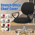 Computer Office Chair Cover Stretch Polyester Slipcovers Universal Swivel Office Desk Task Chair Cover Removable Washable Rotating Armchair Protective Cover