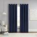 Eclipse Solid Thermapanel Grommet Energy Saving Room Darkening Curtain Panel Navy 54 x 63