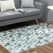 Faux Cowhide Contemporary Area Rug 6x9 Patchwork Cubical Dimension Polyester Rug With Cotton-Canvas Backing