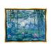 Stupell Industries Classic Water Lilies Painting Monet Pond Detail Metallic Gold Framed Floating Canvas Wall Art 16x20 by Claude Monet