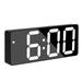 SESAVER Digital Alarm Clock LED Display Electronic Clocks 6.3 LED Mirror Clock with Snooze Time Date Â°C/Â°F Temperature Display Voice Control Time Memory Function 3 Brightness Adjustable USB/Battery P