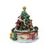 6 Animated Santa Claus and Christmas Tree Winter Scene Rotating Music Box