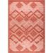 LaDole Rugs Geometric Modern Contemporary Area Rug - Durable Premium Carpet for Living Room Bedroom and Office - Salmon Red 6x9 (6 7 x9 2 200cm x 280cm)