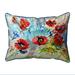 Betsy Drake Interiors Red Poppies Extra Large Zippered Pillow 20x24