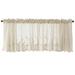 1pcs Lace Cafe Kitchen Ruffle Window Drape Valance Semi Transparent Voile Curtains Window Treatment