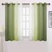 CUH Olive Green Ombre Sheer Curtains 1 Panel - Gradient Semi Voile Tulle Grommet Top Window Curtains Drapes for Bedroom and Living Room 52 x 72 Inches Long
