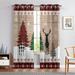 Goory Xmas Thermal Insulated Room Darkening Curtain Grommet Window Curtain Blackout Window Treatments Eyelet Ring Top Window Drapes Style K W:52 xL:84