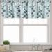 Ambesonne Floral Valance Pack of 2 Doodle Floral Botany 54 X18 Grey Bluegrey White