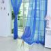 Oalirro Elegant Solid Print Sheer Window Voile Curtain Panels (78 *31 Dark Blue)