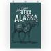 Sitka Alaska - Moose - Scenery Animal Silhouette - Lantern Press Artwork (24x36 Giclee Gallery Print Wall Decor Travel Poster)