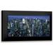 Setboun Michel 18x11 Black Modern Framed Museum Art Print Titled - Fifth avenue and Midtown Manhattan NYC