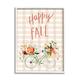 Stupell Industries Happy Fall Plaid Seasonal Flowers Blooming Bicycle Graphic Art White Framed Art Print Wall Art Design by Heatherlee Chan