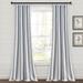 Lush Decor Farmhouse Stripe Window Curtain Panels - Black - 42 x 84