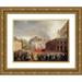 Anonymous 24x19 Gold Ornate Framed and Double Matted Museum Art Print Titled - Taking the Water Tower Place Du Palais-Royal February 24 1848. (1848)