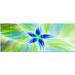 Design Art Huge Rotating Green Flower Graphic Art Print Multi-Piece Image on Canvas