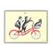 Stupell Industries Playful Cats Riding Red Bicycle Buzzing Bee Graphic Art Gray Framed Art Print Wall Art Design by Amelie Legault