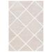 SAFAVIEH Tahoe Elwyn Trellis Shag Area Rug 4 x 6 Beige/White