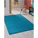 Unique Loom Solid Shag Rug Turquoise 3 3 x 5 3 Rectangle Solid Comfort Perfect For Living Room Bed Room Dining Room Office