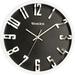 Westclox 12 Round 3D Analog Black Dial Modern Metallic Silver Wall Clock 32913