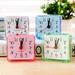 Jygee Square Small Bed Alarm Clock Transparent Case Compact Travel Clock Mini Children Student Desk Watch