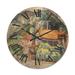 Designart Greek Mountains Landscape Off The Coast Of The Aegean Sea Traditional Wood Wall Clock