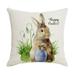 Yubnlvae Easter Pillow Covers Pillow Case Hugging Case Cushion Printed Pillow Linen Sofa Pillow Case Pillow Santa Easter Pillow Case Home Textiles