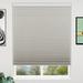 Keego Cordless Cellular Shades Window Blinds Size and Color Customizable Light Grey Blackout Fabric White Case 22 w x 56 h