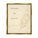 Stupell Industries Bloom In Grace Minimalistic Plant Blossom Line Drawing Metallic Gold Framed Floating Canvas Wall Art 16x20 by Lil Rue