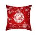 CFXNMZGR Pillow Case Christmas Cotton Peach Skin Throw Pillow Case Cushion Cover Home Sofa Decor