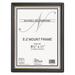 NuDell EZ Mount Document Frame with Trim Accent and Plastic Face Plastic 8.5 x 11 Insert Black/Gold