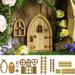 Travelwant 3 Sets Miniature Fairy Home Windows and Door- Door Windows Ornaments Fairies Sleeping Door and Windows Tree Statues Mystical Door for Tree Trunk Yard Garden Decoration