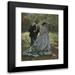 Claude Monet 11x14 Black Modern Framed Museum Art Print Titled - Bazille and Camille (Study for Lunch on the Grass) (1865)