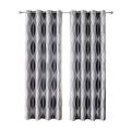 Hododo 1/2 Panels Drapes Geometric Textile Living Room Bedroom Grommet Blackout Curtains