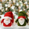 Christmas Gnome Plush Decorations - Handmade Swedish Tomte Scandinavian Santa Elf Ornaments - Gnome Christmas Decor for Home Office Pack of 2