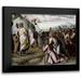 Raphael 14x12 Black Modern Framed Museum Art Print Titled - Moses Presenting The Ten Commandments