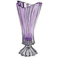 Plantica Amethyst Collection Modern Crystal Hand-Crafted Decorative Flower Vase - 16 Inch Footed Vase Amethyst