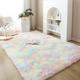 LELINTA Super Soft Fluffy Floor Rug Washable Shag Rug Shaggy Area Rug Bedroom Dining Room Anti-skid Carpet Yoga Mat Child Play Mat Contemporary Luxury Rug 23.6 x 47.2 Rainbow