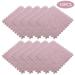 Gyuzh Pink Plush Foam Mats Puzzle Floor Mat for Bedroom Living Room 11.8x11.8inch