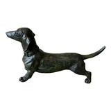 NUOLUX 1 Pc Resin Long Dachshund Black Dog Handicraft Ornament Home Decoration (Black)