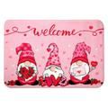 Valentine s Day Decorations Doormat Happy Valentine s Day Love Carpet Cute Gnome Doormat Valentine Heart Doormat Love Decorative Floor Entrance Mat Non Slip Washable Doormat for Home Decoration