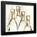 Paschke Chris 15x15 Black Modern Framed Museum Art Print Titled - Champagne is Grand II Gold