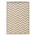 Bowery Hill 96 x 120 Transitional Wool Hand Hooked Chevron Wool Rug in Gray