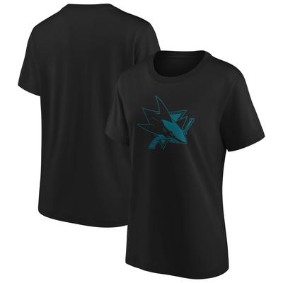 San Jose Sharks Fanatics Branded Mono Logo Graphic T-Shirt – Damen Image