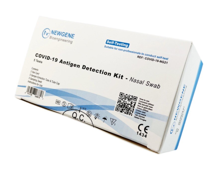 10x Gene Gene COVID-19 Antigen Detection KIT | CE 1434 |5er verpackt | Nasal Swab 10 Stück Image