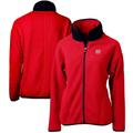 Women's Cutter & Buck Red New York Giants Throwback Logo Cascade Eco Sherpa Fleece Full-Zip Jacket